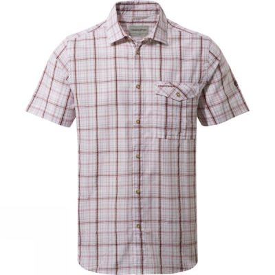 Camisa Craghoppers Westlake Short-Sleeved Hombre - Rosas - Chile VSB370286